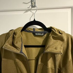 New Arc'teryx Slocan Olive Green Fleece Hoodie